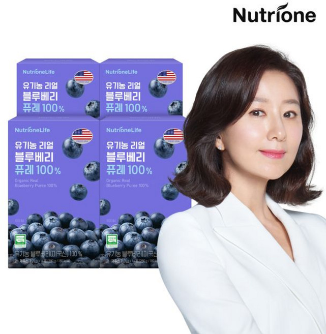 뉴트리원 유기농 리얼 블루베리 퓨레, 4박스