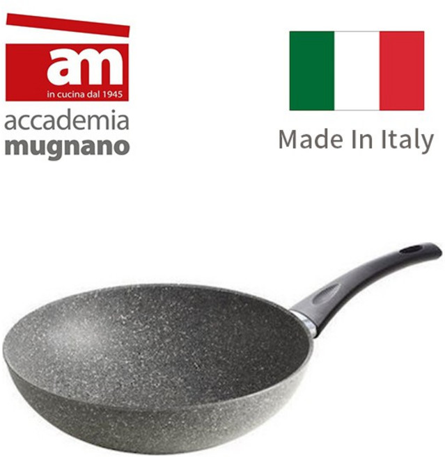 Accademia Mugnano 自然石系列 28cm 中華炒鍋, 1個