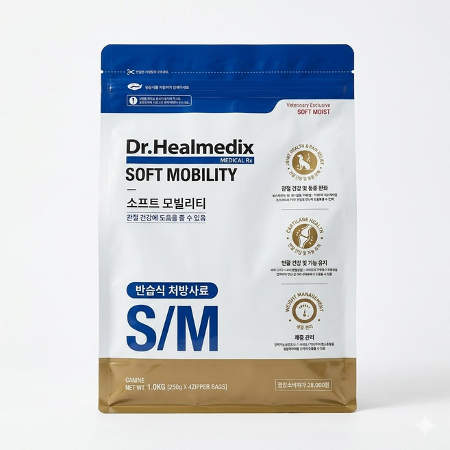 닥터힐메딕스 S/M 소프트 모빌리티 1kg 관절 건강 반습식, 1개, 생선+쌀