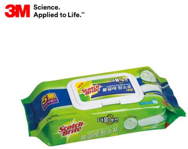 (46387)3M 물걸레청소포 더블액션대형20매