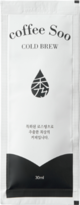 커피수 콜롬비아 브라질 만델링 원두 콜드브루 커피 벌크 더치커피 파우치 원액 콜드브루 원액 콜드브루 커피 홈카페, 30g, 1개, 100개입