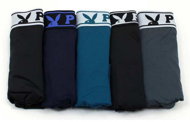 플레이보이 남자 드로즈팬티 5장세트 남성 사각스판 팬티