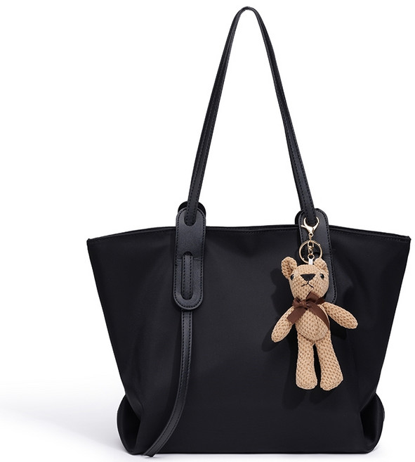 ZARA자라 옥스퍼드 숄더백 데일리 빅사이즈 가방 곰돌이 키링 포함 쇼퍼백