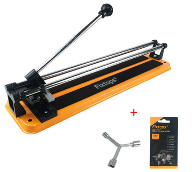 중앙데코 시트라인 타일절단 자르기 공구 핸드형커터 유리컷팅 모자이크 자기질 폴리싱 타일DIY리폼 타일시공, 1개, 02.픽스톱400mm타일컷팅기(리필칼날+육각렌치증정)