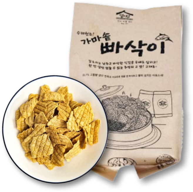 가마솥 빠삭이 110g 저염 어포튀각 마른안주 별미담, 1개