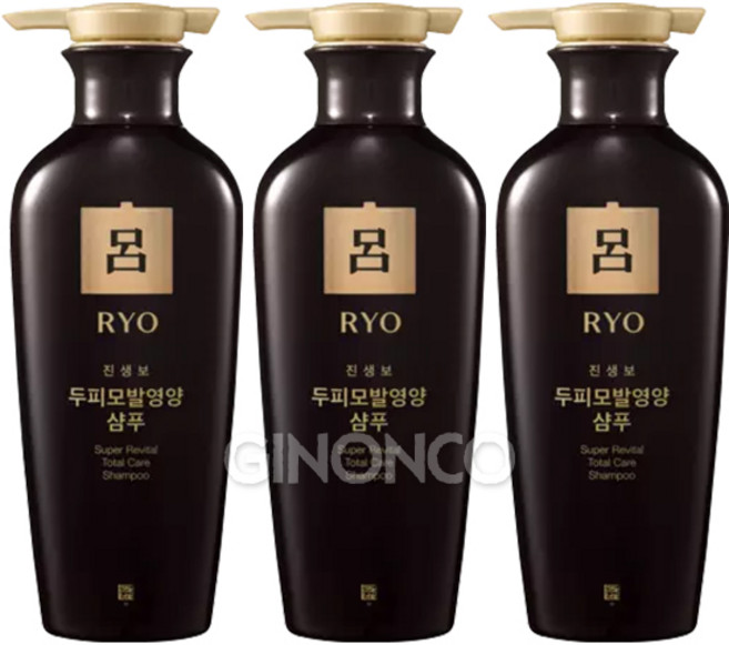 려 진생보 두피모발영양 샴푸, 3개, 400ml