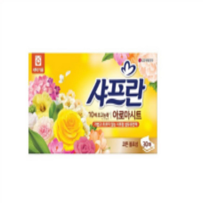 샤프란 아로마시트 섬유유연제 코튼블로섬향 본품, 30개입, 9개