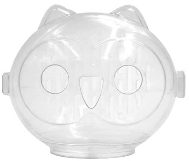 귀여운 고양이 얼굴커버 신형 손톱 발톱깎이 목욕 입질방지 안전한 보호장비, 1개, 투명