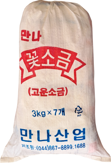 [국내제조산] 만나 꽃소금 3kg 요리용/ 조리용/ 중화요리소금, 7개