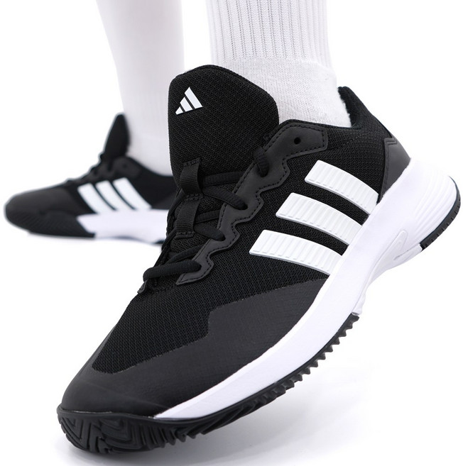 아디다스 남녀공용 테니스화 올코트용 통기성 좋은 메쉬 코트화 입문 훈련 연습용 테니스 신발 가성비 테니스 운동화 하드코트 클레이코트 올코트화