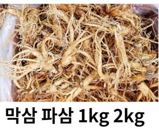 수삼 파삼 막삼 가정용 인삼 파삼 1kg 못생긴인삼 막삼 대용량, 파삼2kg, 1개