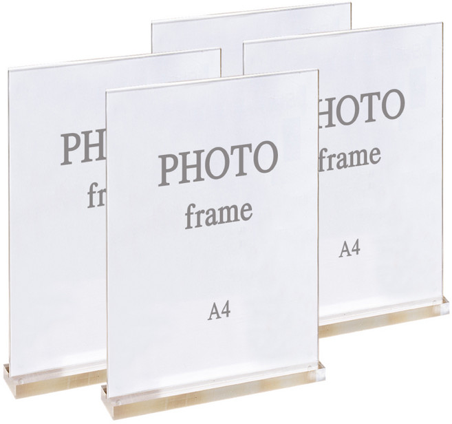 디모어 투명 아크릴 스탠드 POP광고 액자 메뉴판 안내판, 4개