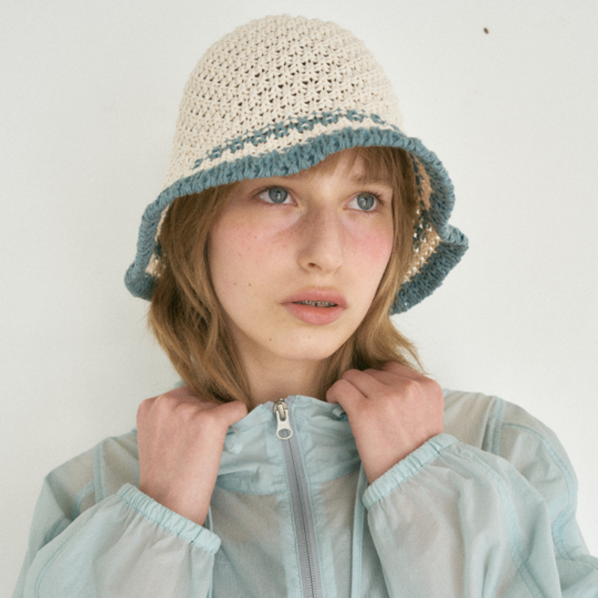 벤시몽 24SS STRIPE BUCKET HAT - PEACOCK