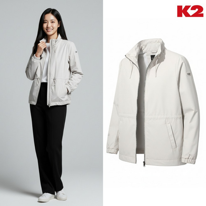 [백화점출고] K2 바람막이 여성 시그니처 고어텍스 인피니움 자켓 아이스 그레이 경량 데일리 숏 점퍼
