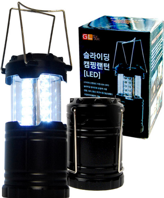 지엘스타 캠핑랜턴 led 캠핑등 캠핑용품 후레쉬 작업등, 슬라이드 랜턴, 1개