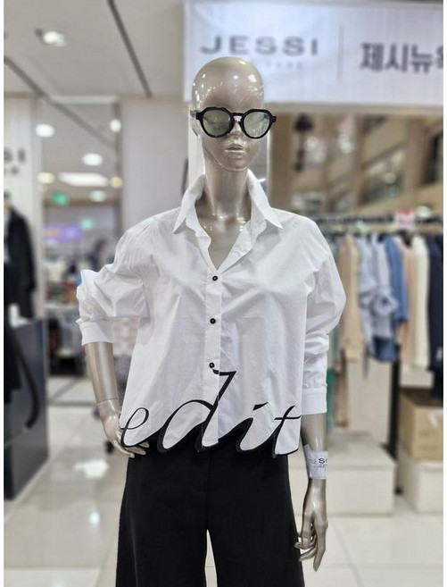 제시뉴욕 세이브존04 밑단 로고 자수 셔츠 DE3BC5520BC (41262888)