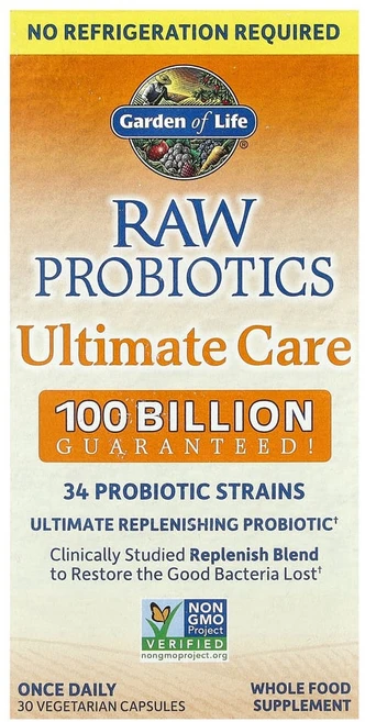 가든오브라이프 RAW Probiotics 얼티밋 케어 베지 캡슐 30정, 1개 - 쿠팡