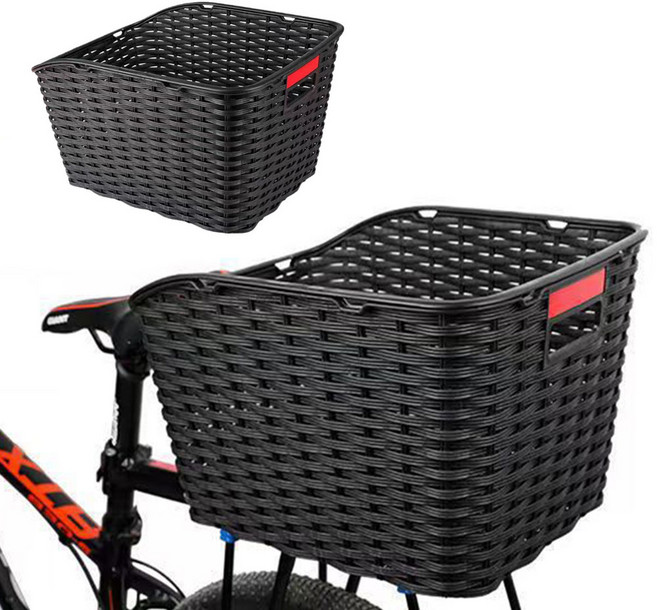자전거 바구니 시장바구니 킥보드 짐받이 라탄 탈부착 뒷자석 바스켓 i46, 1개