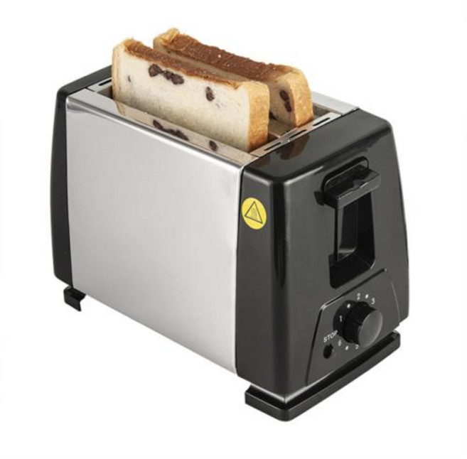 오븐기 매우 넓은 슬롯이 있는 토스터기 토스터기 자동 차단 조정 가능한 6 기어 시간 손잡이 스테인리스 스틸 2 슬라이스 토스터기 전체, 4) 110V US