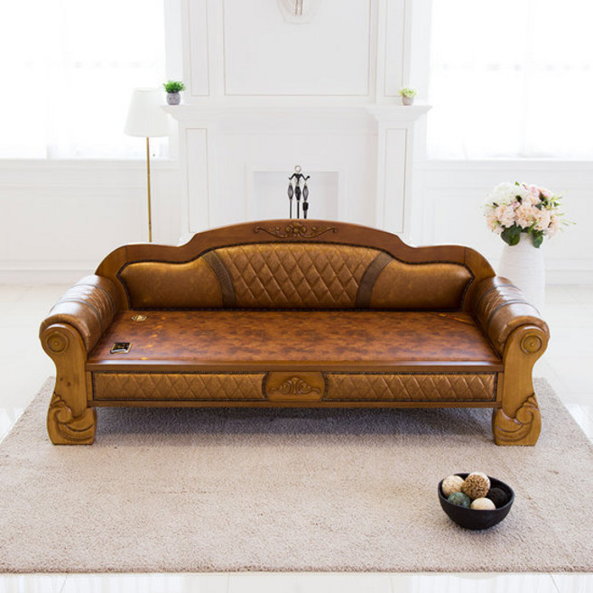 [명품의료기] 건강한 온열소파 312NSF 황토숯볼 온열 흙소파, 브라운