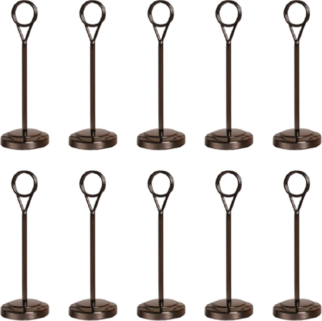 애니모어 원형 스탠드 메모꽂이 홀더 명함 가격표, 10개, 블랙