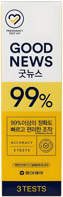 동아제약 굿 뉴스 임신테스트기, 3개입, 1개 - 쿠팡