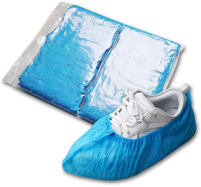 로모주 일회용 부직포 덧신 위생 신발커버, 100개, 블루