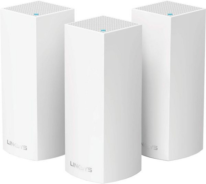 Linksys WHW0301 지능형 메쉬 WiFi 라우터 시스템 개발 AC2200 트라이밴드 고속 커버리지를 위한 네트워크 가정용 컴퓨터 인터넷 무선 익스텐더흰색 2팩 갱신
