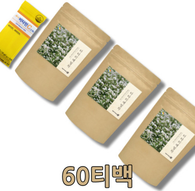 매밀차 쓴메밀차 카페인없는차 타타리메밀 흑메밀차 타타리메밀차 타타리, 3개, 60개입, 1.2g