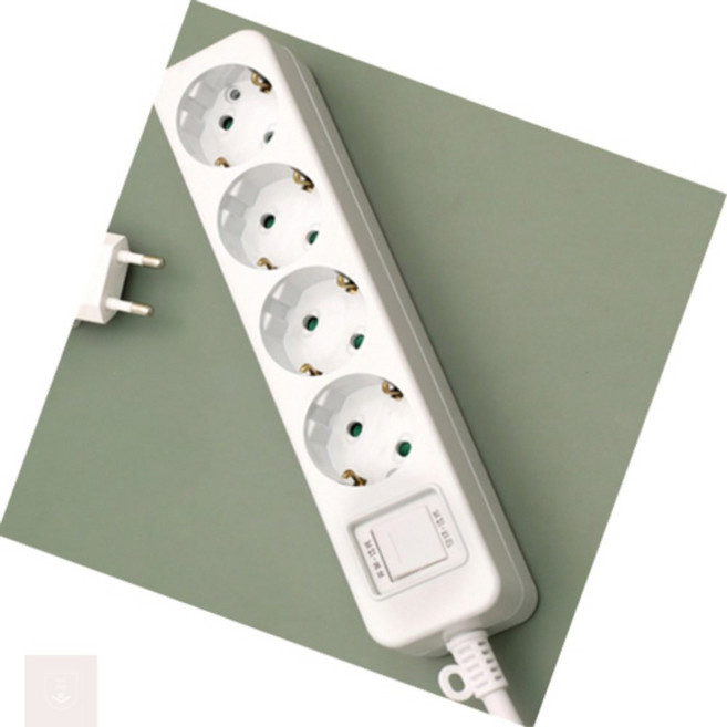 후니곳간 메인전원스위치 4구 안전 멀티탭전선 2.5m 일자멀티탭