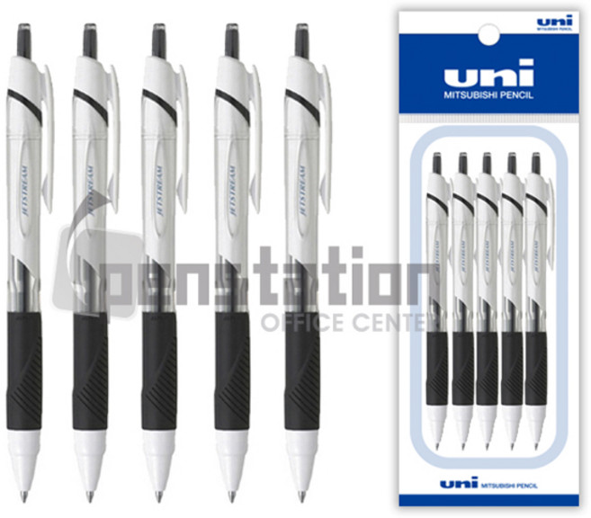 미쯔비시 유니 제트스트림 0.5mm 볼펜 세트, 0.5mm 블랙 5개 세트