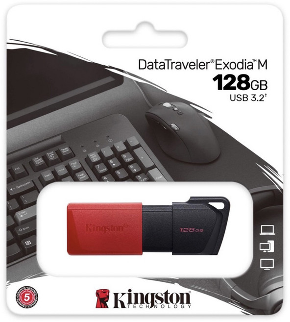 金士頓 Kingston DataTraveler Exodia M 伸縮碟 隨身碟 32GB 64GB 128GB USB 3.2 公司貨, 1個, DTXM伸縮碟128GB