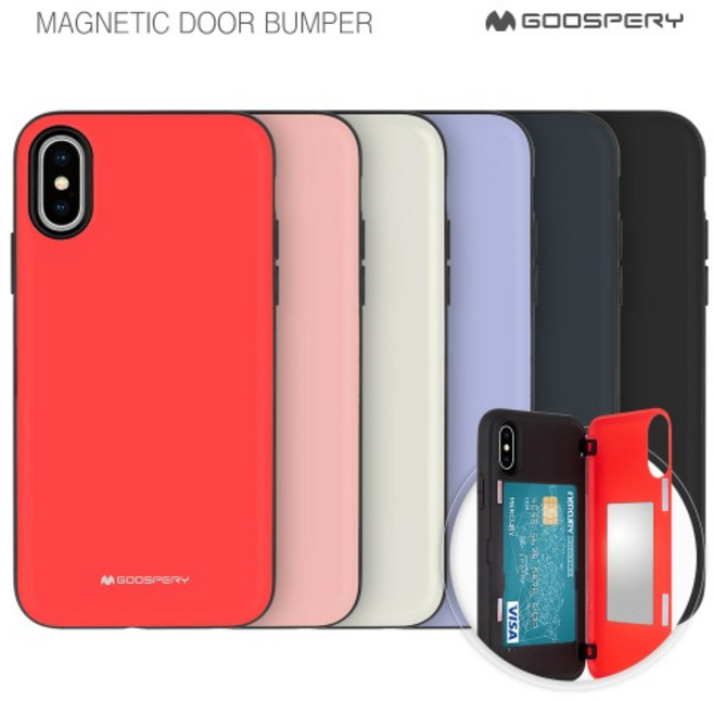 리어카상회 머큐리 마그네틱 카드도어 범퍼 케이스 갤럭시 S10 E 5G S9 S8 플러스 노트9 노8 아이폰 X XR XS MAX