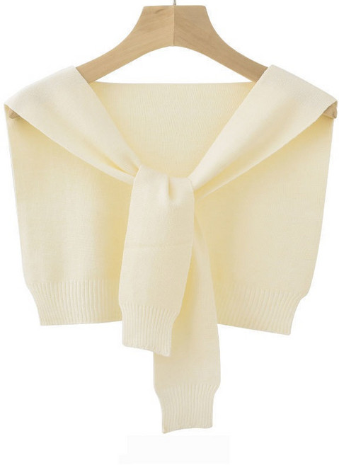 플라카 어부바 니트 어깨 숄 케이프 가디건