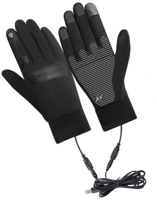 사이클링 및 스노보드용 터치스크린 USB 충전식 열선 장갑 1쌍, M, 1개, M × 1개