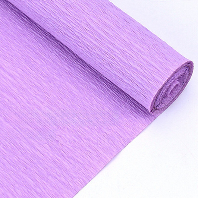 皺紋紙 包裝紙 手揉紙 紙花材料 DIY 紙花 美勞, 1個, 淺紫