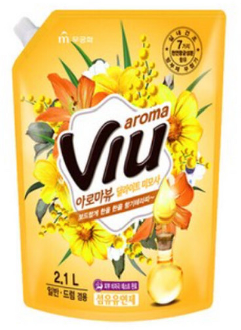 무궁화 아로마뷰 섬유유연제 딜라이트 미모사 x() 일반 드럼 겸용, 1, 2.1L