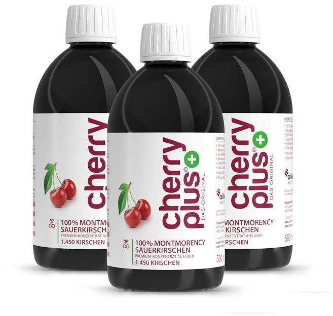 독일 내수용 셀라벤트 타트체리 100% 농축액 식물성 항산화 Cellavent Montmorency Tart Cherry Concentrate, 3개, 500ml