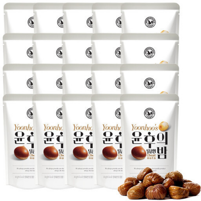 (신선집중) 산과들에 간식 달콤한 맛밤 윤후의달밤, 20개, 50g