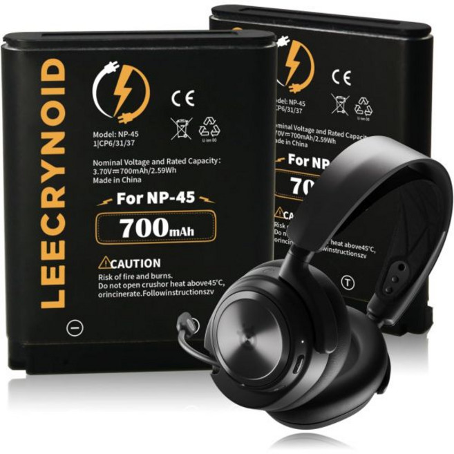 스틸시리즈 아크티스 노바 프로 무선 게임 헤드셋용 NP-45 교체용 배터리 2개 - Xbox 및 PlayStation과 호환됩니다, 스틸시리즈 아크티스 노바 프로 무선 게임 헤드셋용 NP