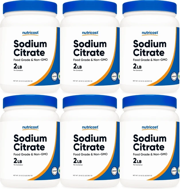 뉴트리코스트 고흡수 구연산 나트륨 시트레이트 파우더, 907g, 6팩 - 쿠팡