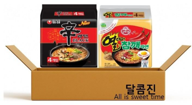 [달콤진] 신라면블랙4p + 열려라참깨라면4p, 1개