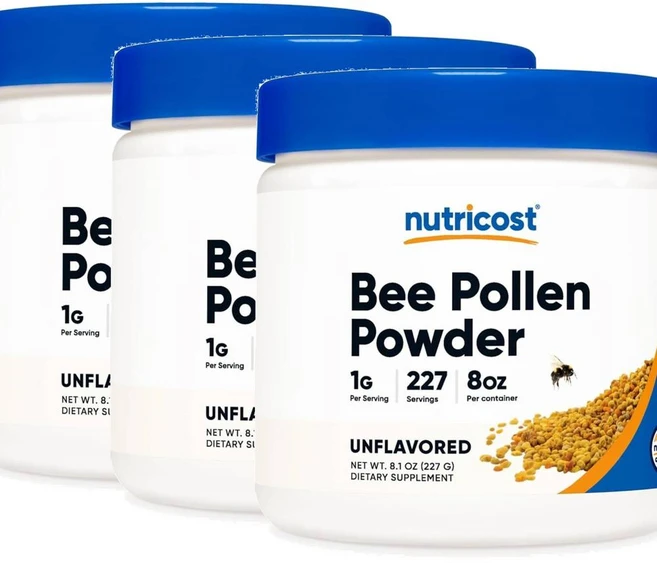 뉴트리코스트 벌화분 비폴렌 파우더 Nutricost Bee Pollen, 3개, 227g - 쿠팡