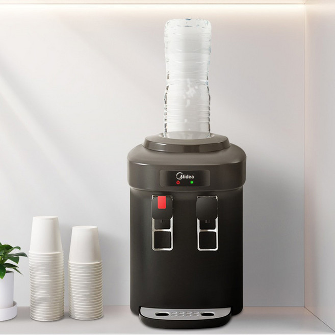 Midea 생수통 냉온수기가정용 업소용 사무실냉온수기생수기 물통냉수기, 01.미니형 블랙 MWD-1654B