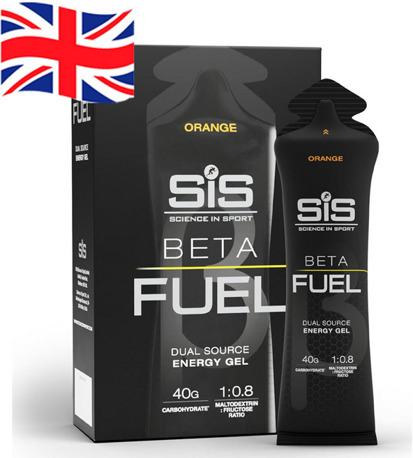SiS Beta Fuel 듀얼 소스 에너지 젤 오렌지 60ml 6팩, 6개