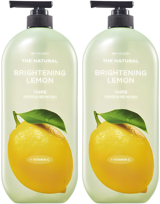 온더바디 더 내추럴 생기가득 바디워시 레몬버베나향, 900ml, 2개