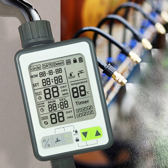 HK sell 프리쿨 자동 물주기 세트 각도 조절 미세 분사, 15P 세트(급수타이머 포함), 1개