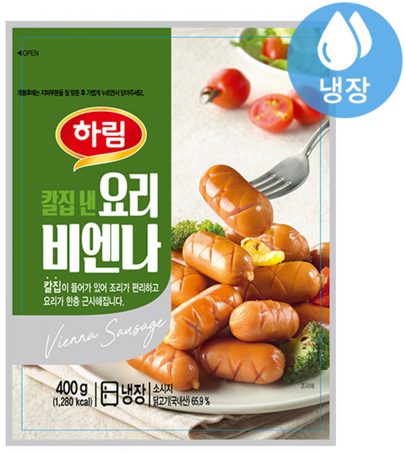 하림 칼집 낸 요리비엔나 (냉장), 2개, 400g