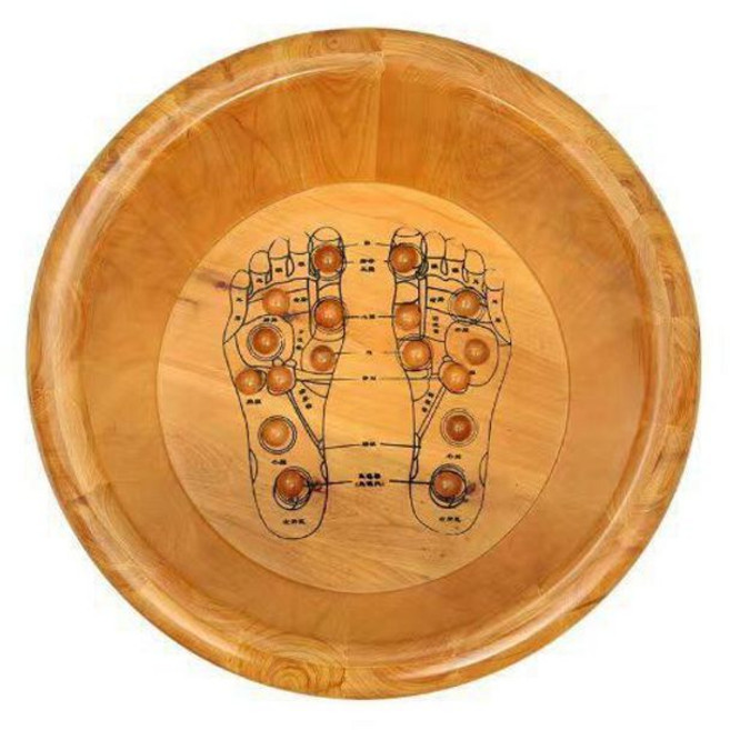 히노끼 족욕통 간이 이동식 족탕 족탕기 원형 습식 물통, 마사지 모델 30 양손잡이 뚜껑, 기본 모델명/품번