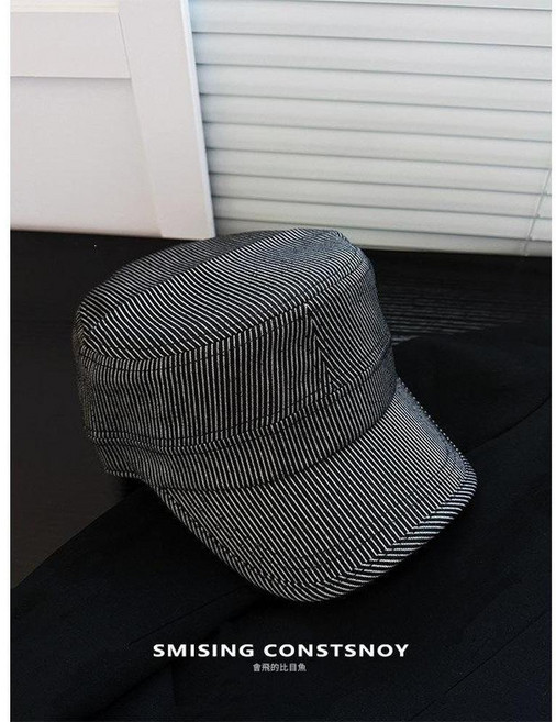 文藝條紋鴨舌帽 報童帽